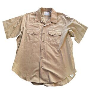 Vintage US Navy Official Uniform Shirt Men Size XL 17-17 1/2 Button Up Creighton